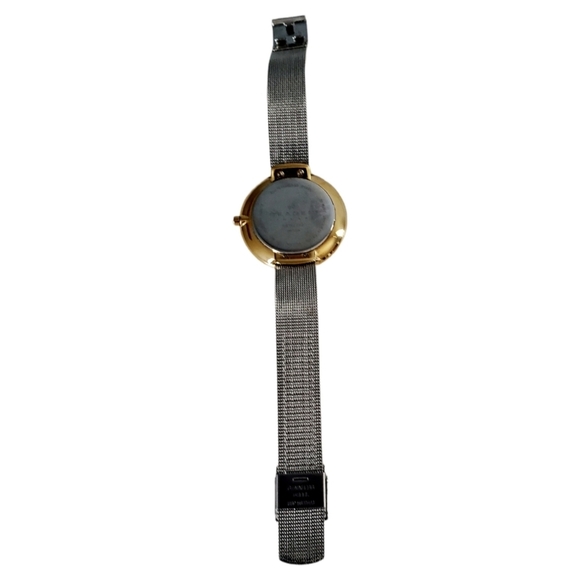 Skagen Denmark Two Toned Silvertone and Goldtone Large White Faced Watch main image 6
